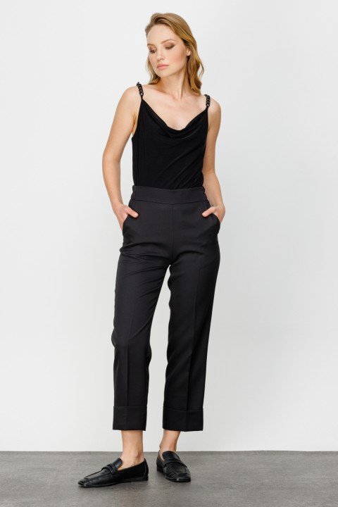 Duble Paça Pantolon-Siyah - On Fashion