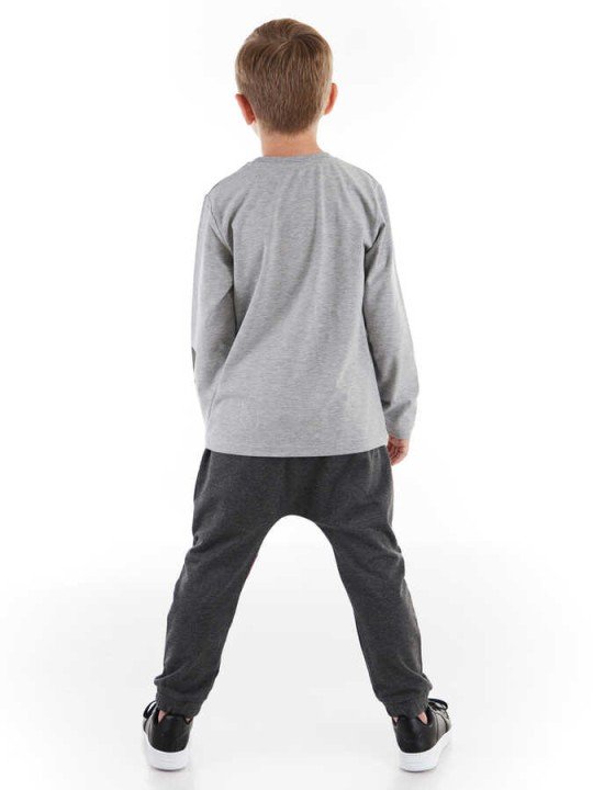 Erkek Çocuk Cool Korsan Pantolon Takım - Gri - 2