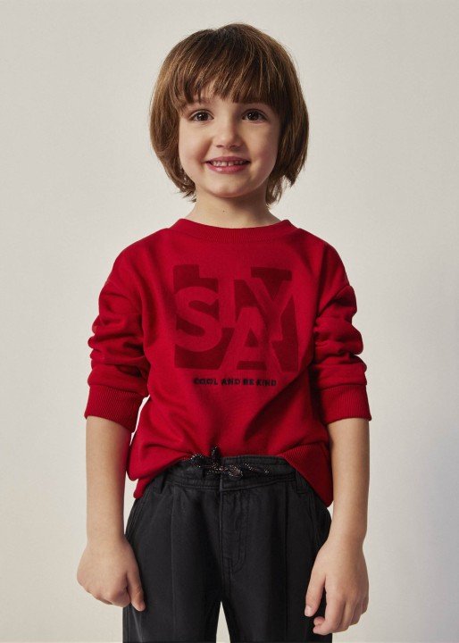 Erkek Çocuk Sweatshirt-Kırmızı - MAYORAL