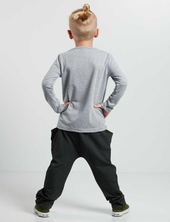 Erkek Çocuk Yeni Timsah Pantolon Takım - Gri - 2