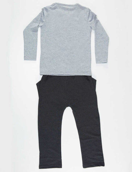 Erkek Çocuk Yeni Timsah Pantolon Takım - Gri - 4
