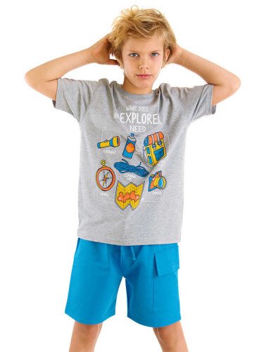 Explorer Erkek Çocuk T-shirt Şort Takım - DENOKİDS