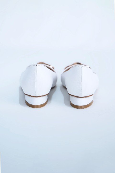 Kadın Babet Ayakkabı Z711600-Beyaz - 4
