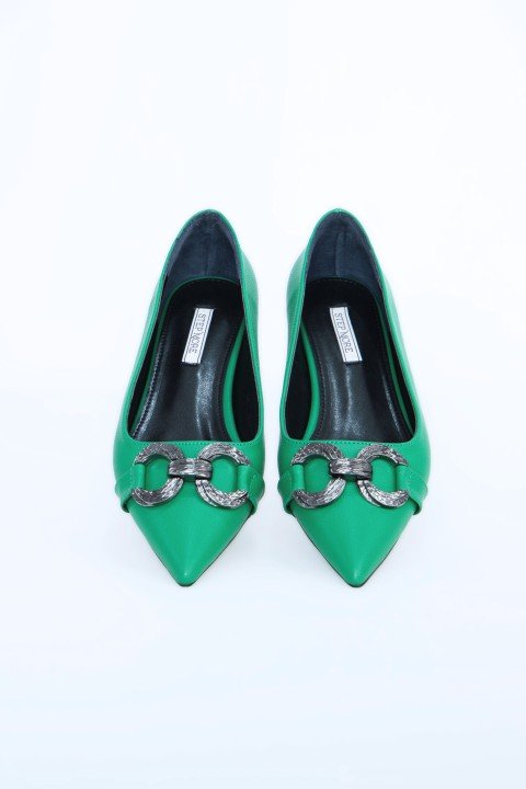 Kadın Babet Ayakkabı Z711600-Yeşil - 1