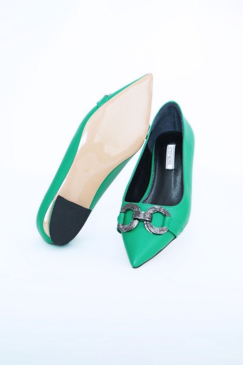 Kadın Babet Ayakkabı Z711600-Yeşil - 4