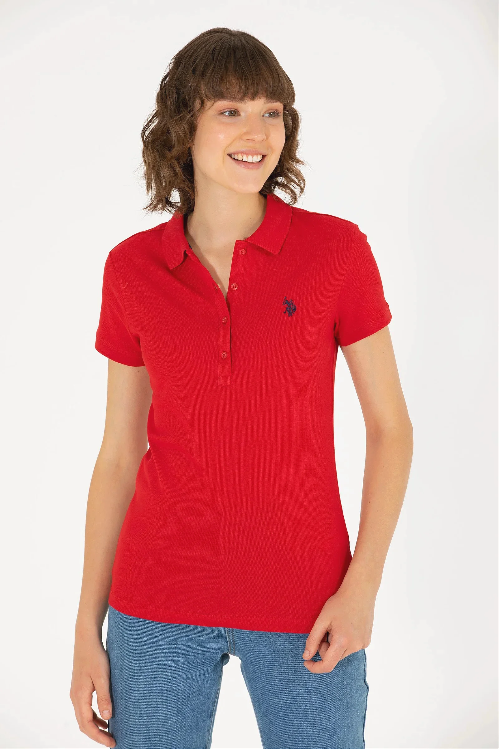 Kadın Basic Tişört-Kırmızı - 1