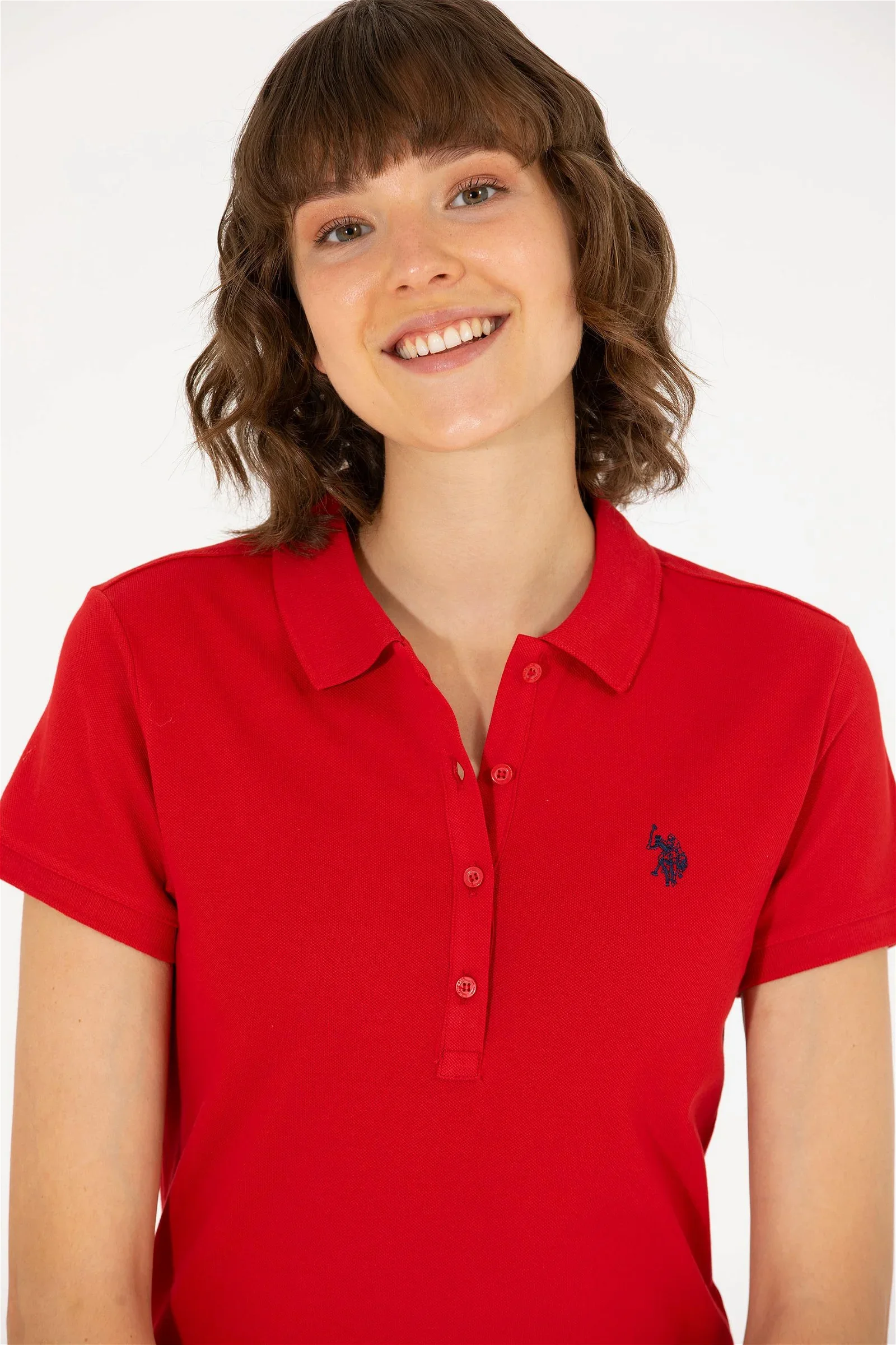 Kadın Basic Tişört-Kırmızı - 2