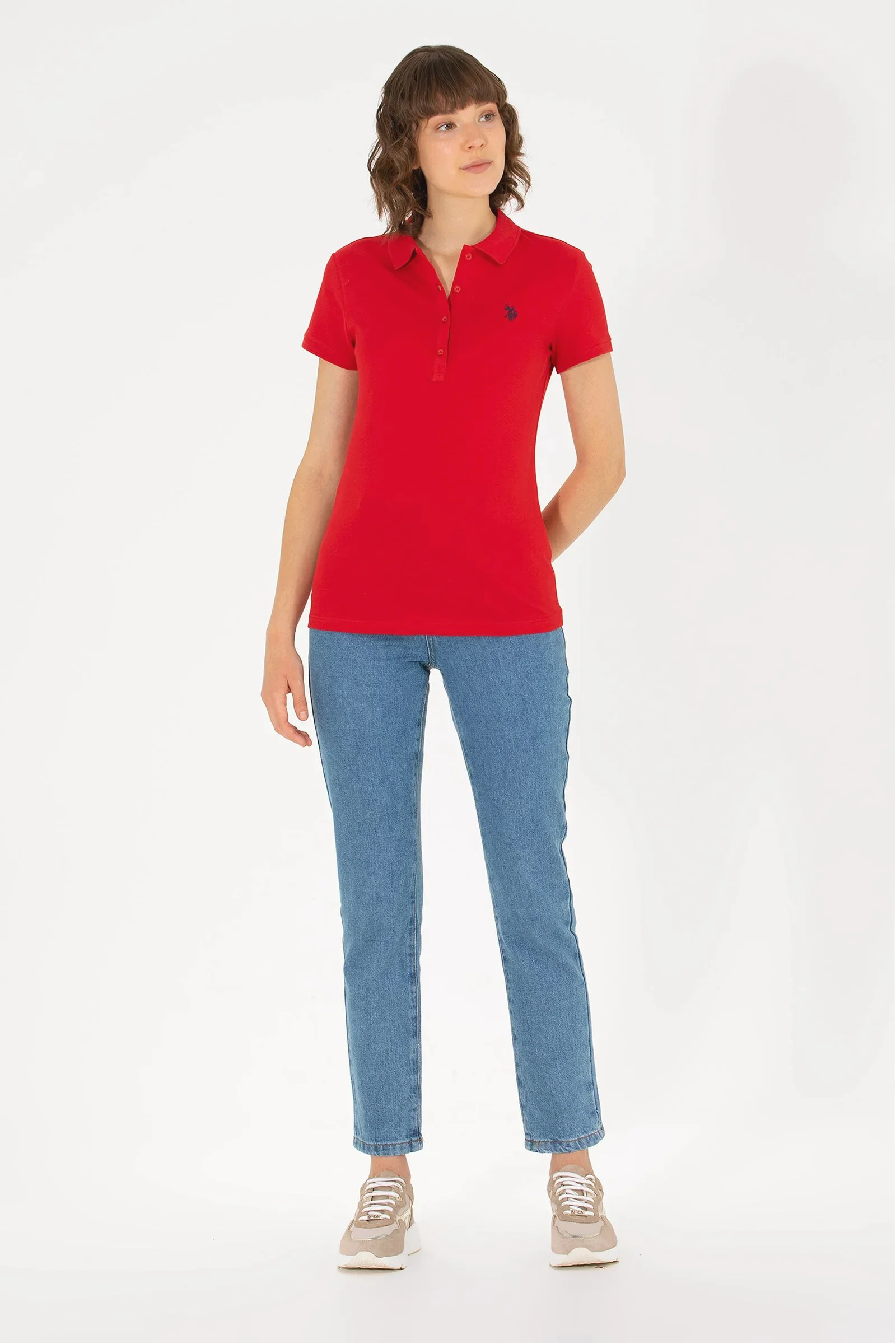 Kadın Basic Tişört-Kırmızı - 3