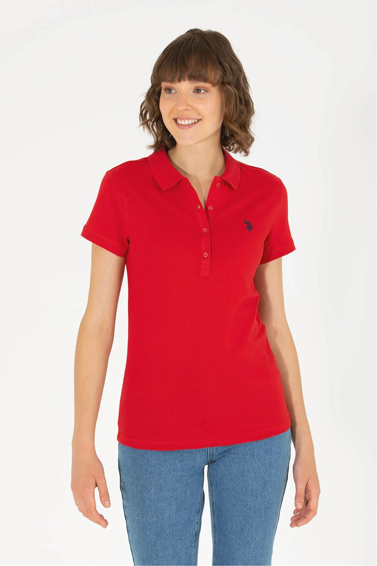 Kadın Basic Tişört-Kırmızı - 4