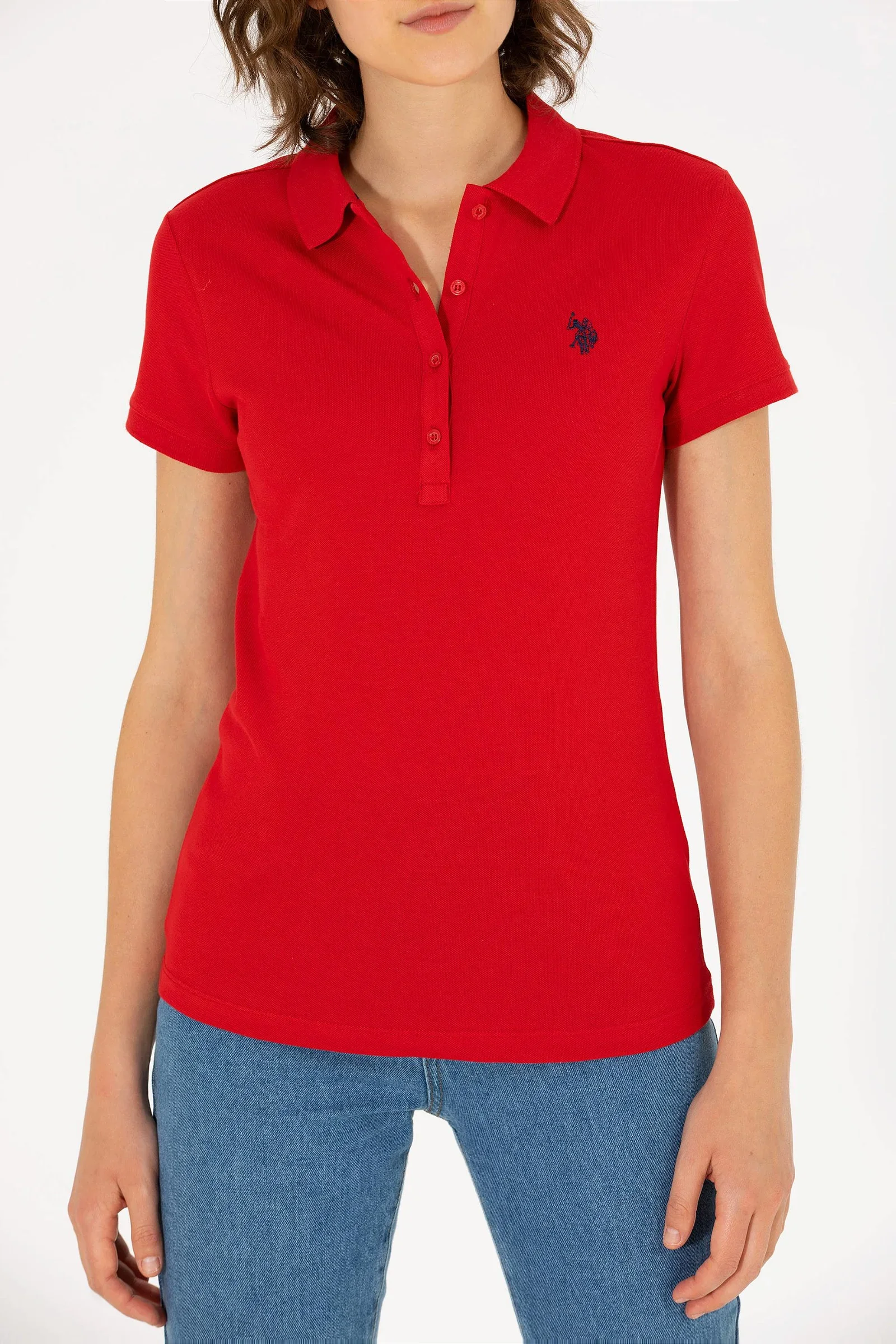 Kadın Basic Tişört-Kırmızı - 5