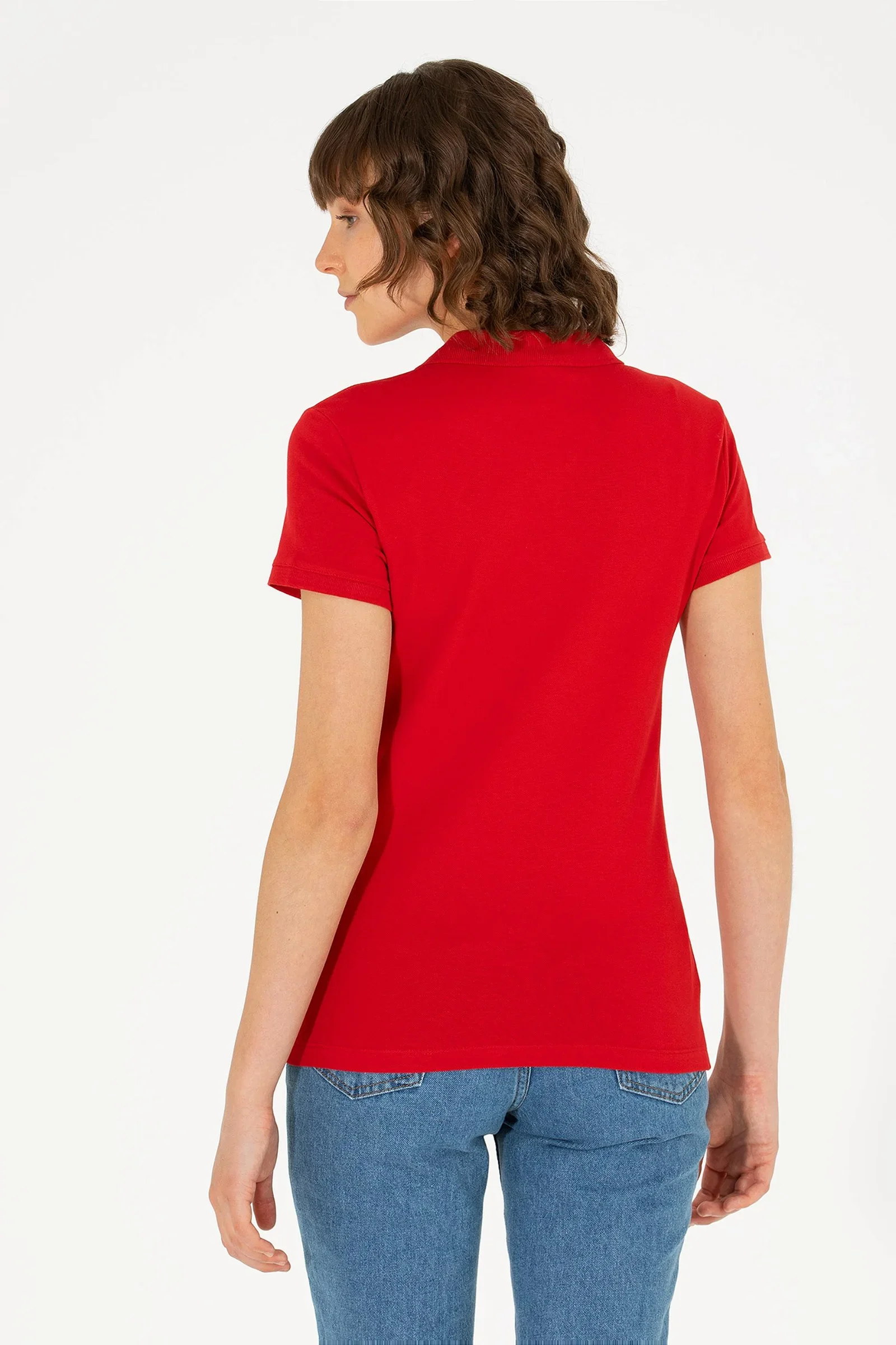 Kadın Basic Tişört-Kırmızı - 6