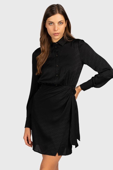 Kadın Guess CAMILLA Desenli Elbise - Siyah - 1
