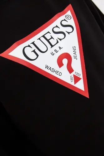 Kadın Guess Üçgen Logolu Sweatshirt -Siyah - 4