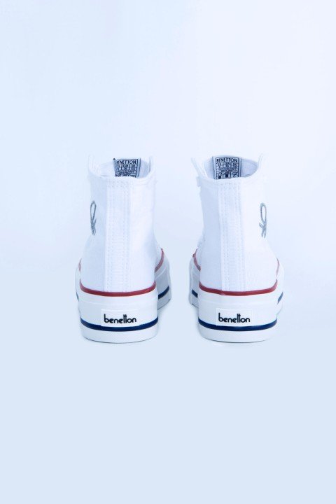 Kadın Kalın Topuklu Spor Ayakkabı BN-30939-Beyaz - 5