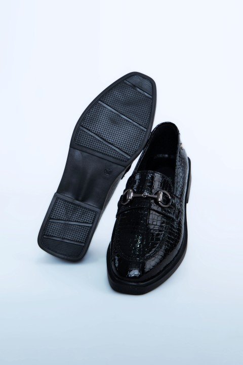 Kadın Klasik Ayakkabı Z24207-SiyaH Rugan - 4