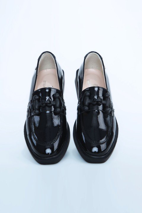 Kadın Klasik Ayakkabı Z24208-Siyah Rugan - 3