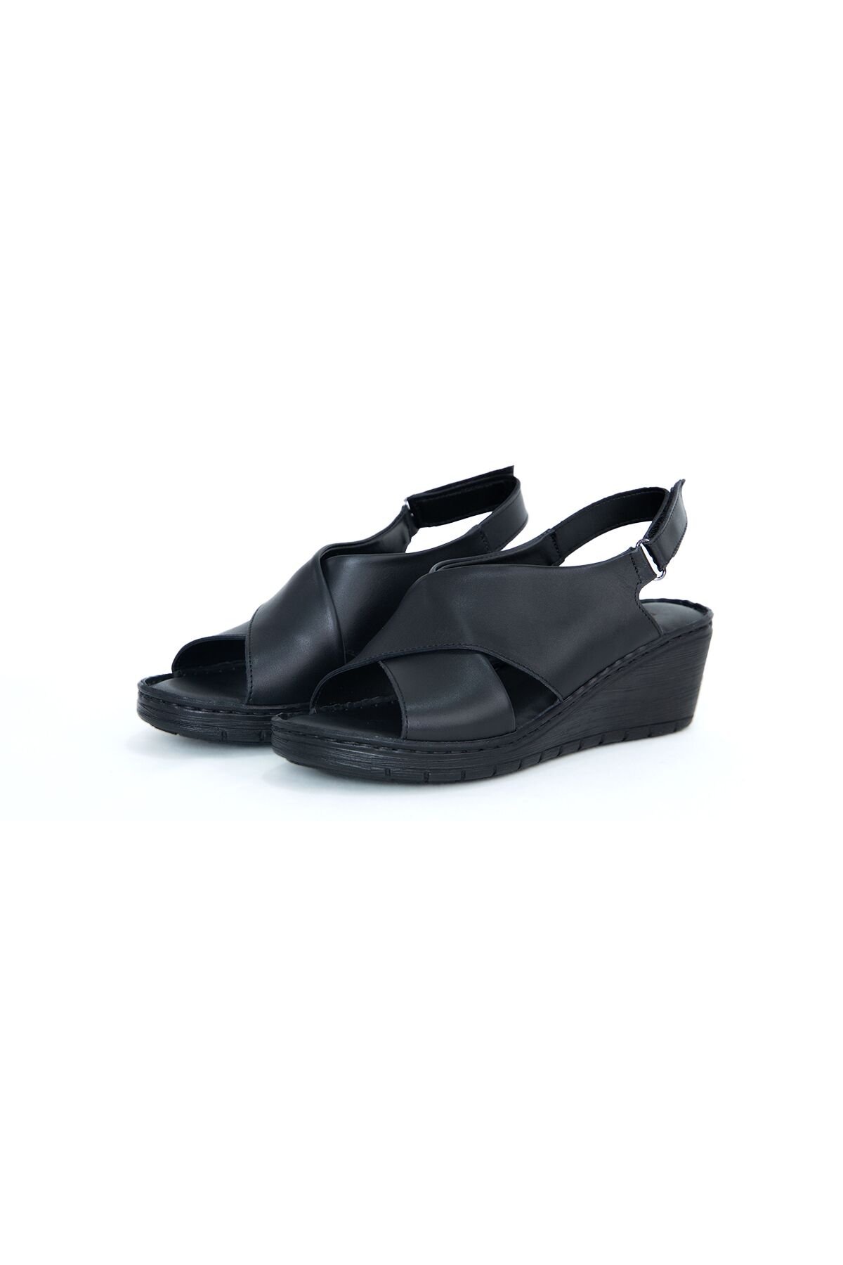Kadın Ortopedik Sandalet PC-6907-Siyah - 1