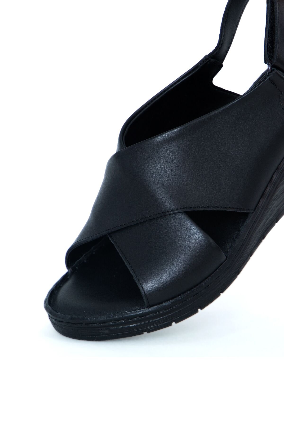 Kadın Ortopedik Sandalet PC-6907-Siyah - 3