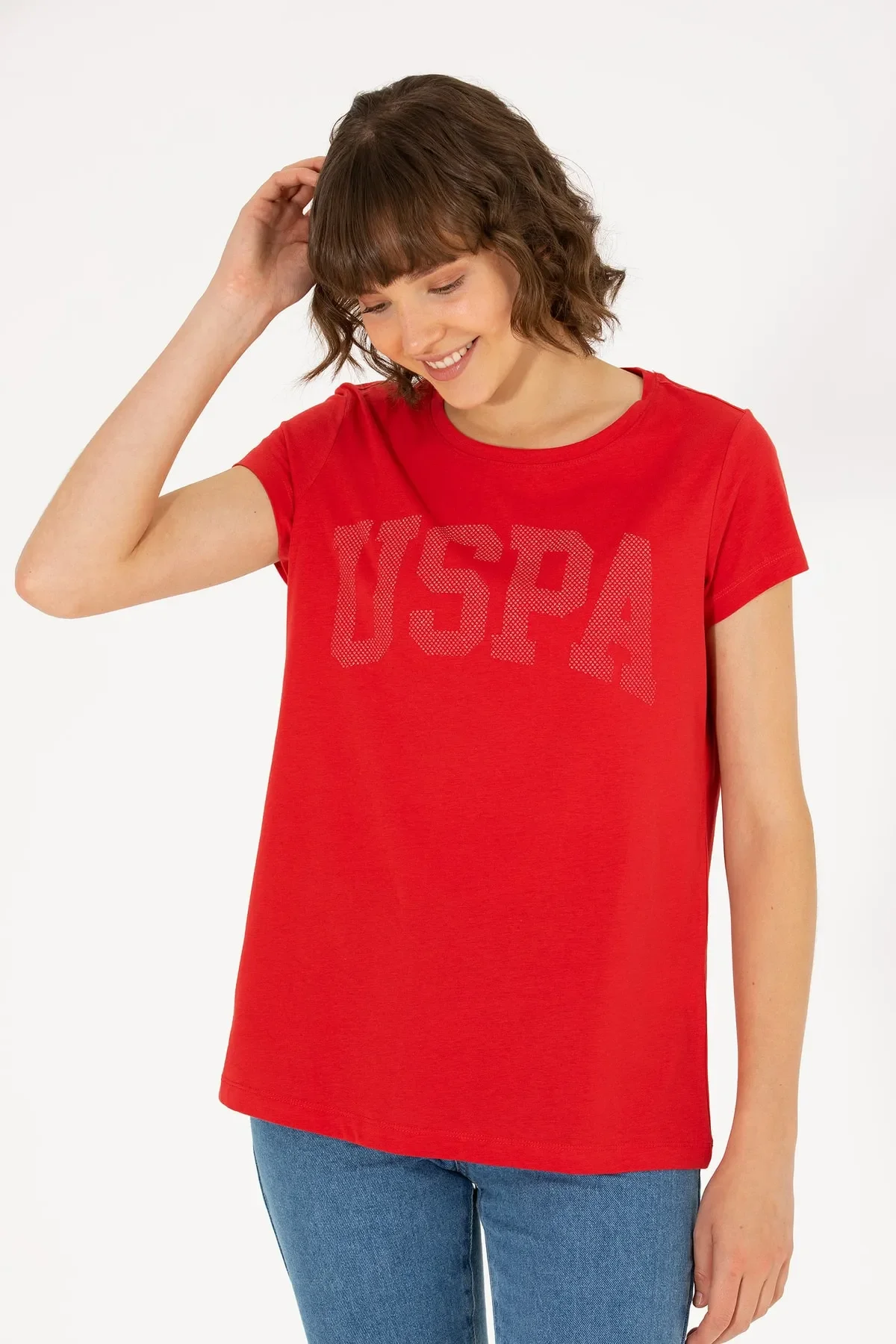 Kadın T-shirt-Kırmızı - 2
