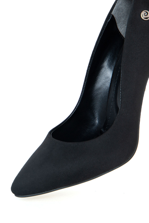 Kadın Topuklu Ayakkabı PC-52281-Siyah Süet - 3