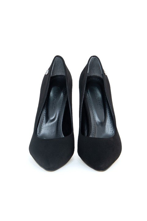 Kadın Topuklu Ayakkabı PC-52281-Siyah Süet - 4
