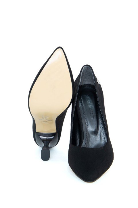 Kadın Topuklu Ayakkabı PC-52281-Siyah Süet - 6