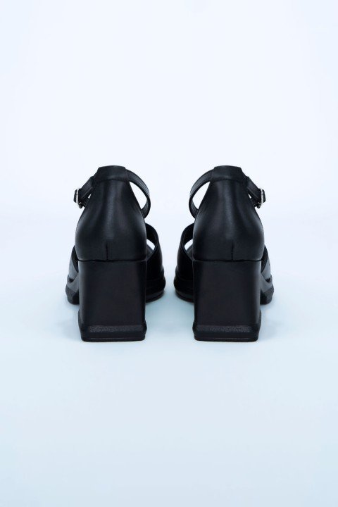 Kadın Topuklu Ayakkabı Z395001-Siyah - 7