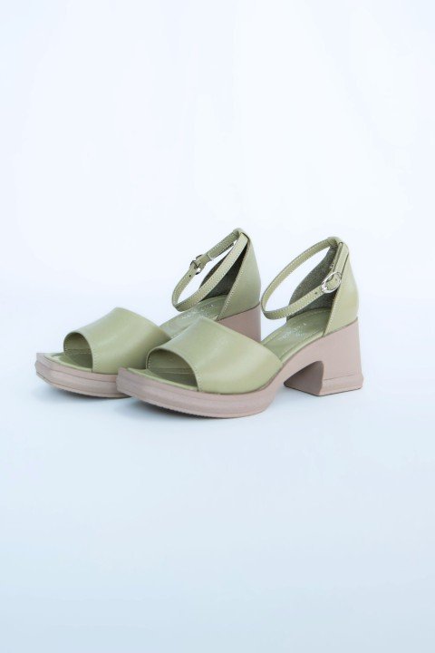 Kadın Topuklu Ayakkabı Z395001-Yeşil - 3