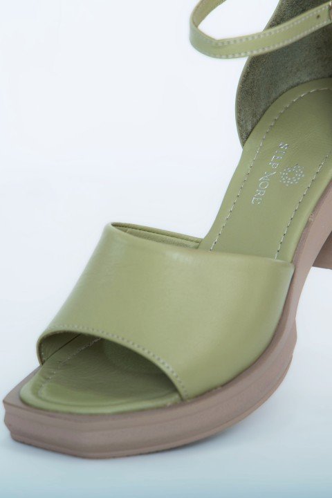 Kadın Topuklu Ayakkabı Z395001-Yeşil - 5
