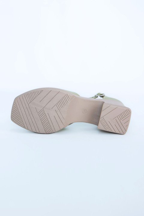 Kadın Topuklu Ayakkabı Z395001-Yeşil - 8