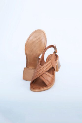 Kadın Topuklu Ayakkabı Z6912003-Taba - 4
