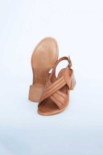 Kadın Topuklu Ayakkabı Z6912003-Taba - 11