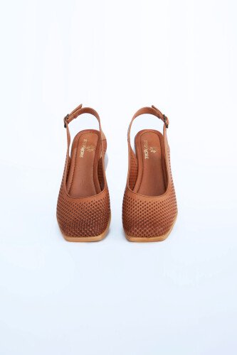 Kadın Topuklu Ayakkabı Z6919002-Taba - 3