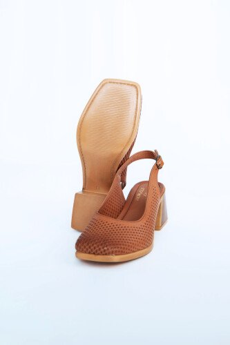 Kadın Topuklu Ayakkabı Z6919002-Taba - 5