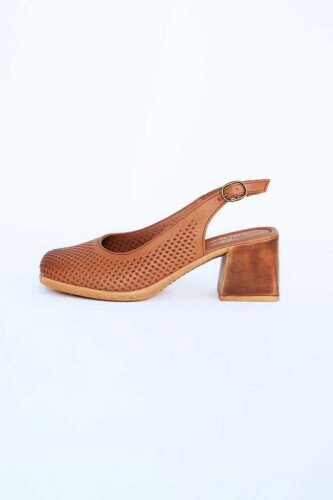 Kadın Topuklu Ayakkabı Z6919002-Taba - 8
