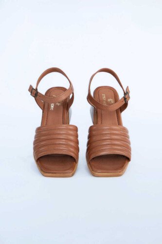 Kadın Topuklu Ayakkabı Z6919006-Taba - 7
