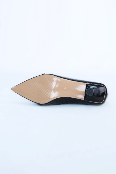 Kadın Topuklu Ayakkabı Z711533-Siyah Rugan - 9