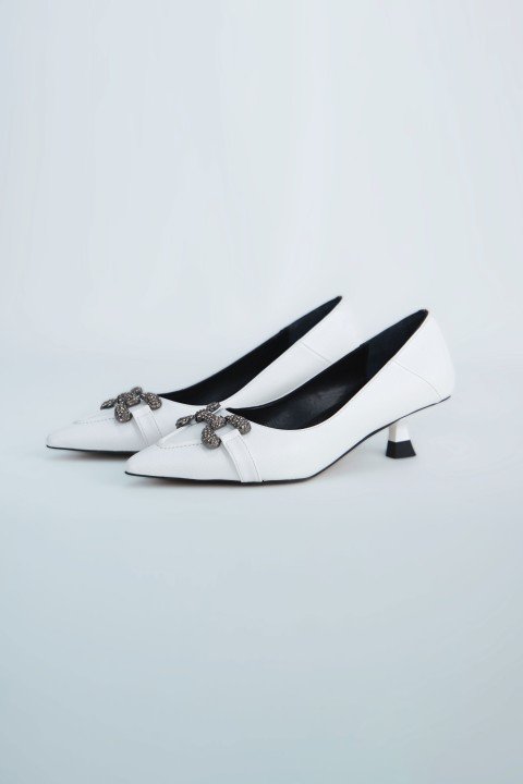Kadın Topuklu Ayakkabı Z711535-Beyaz - 1