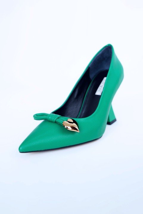 Kadın Topuklu Ayakkabı Z711582-Yeşil - STEP MORE