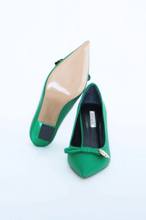 Kadın Topuklu Ayakkabı Z711582-Yeşil - 5