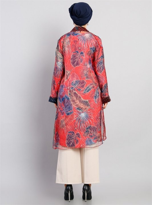 Kimonolu Tunikli Takım Kırmızı - 5