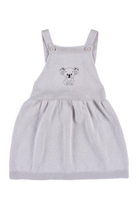 Kız Bebek Elbise Set-Gri - 4
