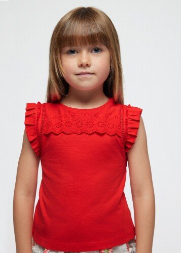 Kız Çocuk Gömlek-Kırmızı - MAYORAL