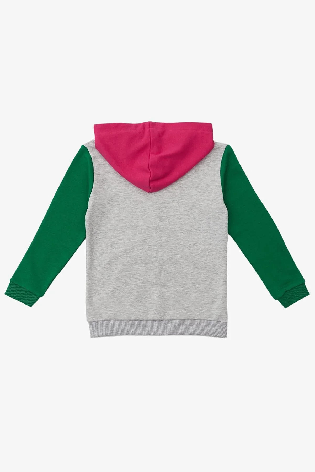 Kız Çocuk Kapüşonlu Sweatshirt - Yeşil - 3