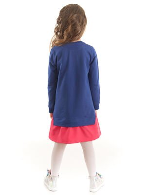 Kız Çocuk Wow Paten Pembe Elbise - Lacivert - 2