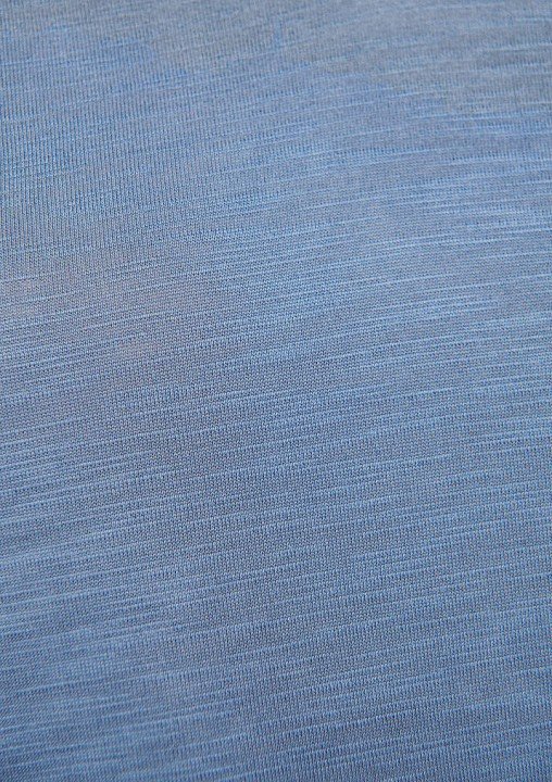 Lux Touch V Yaka Kadın Basic Tişört-Mavi - 6