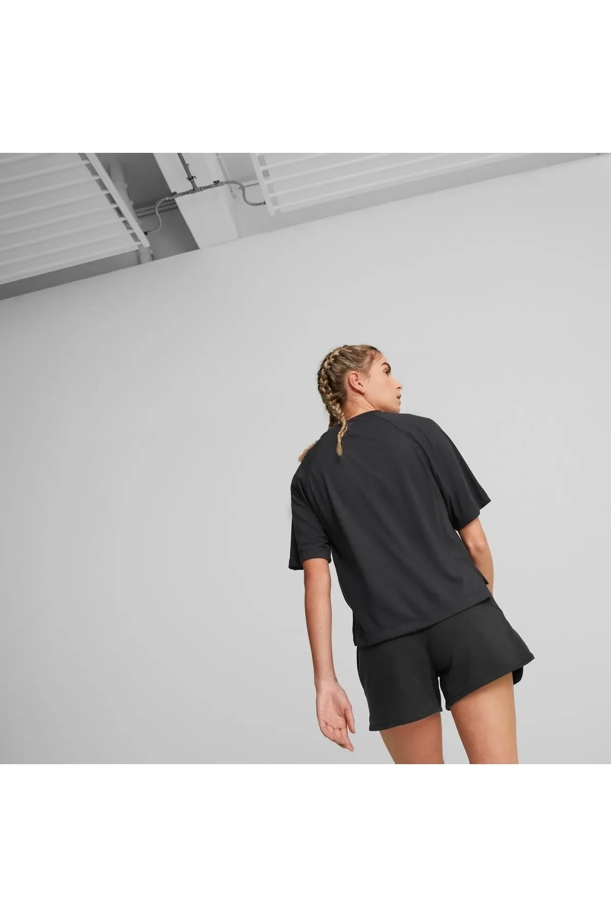 Modern Sports Tee Kadın T-shirt 673095-Siyah - 4