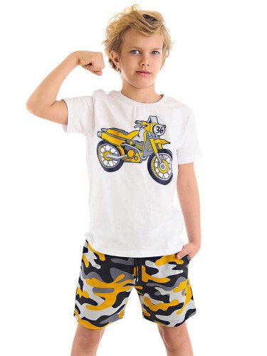 Motorcycle Erkek Çocuk T-shirt Şort Takım - DENOKİDS