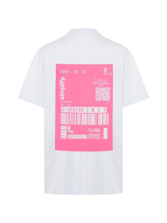 Baskılı Oversize T-Shirt-Pembe - 8
