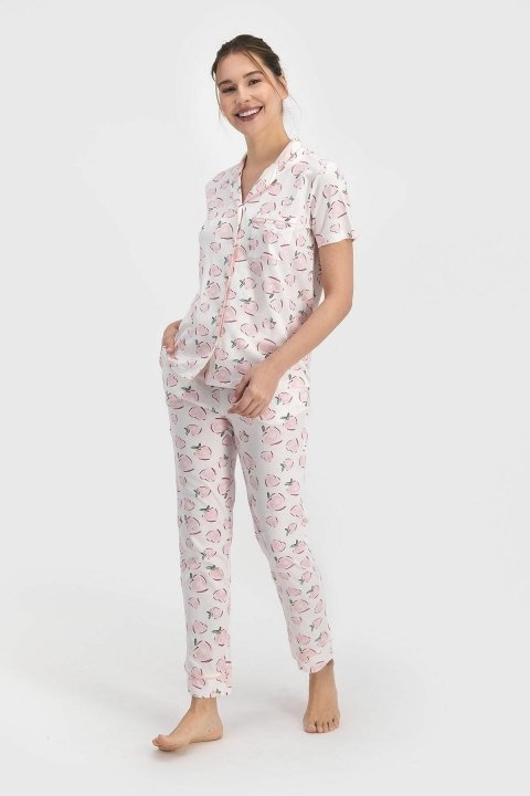Pierre Cardin Positive Kadın Gömlek Pijama Krem PC7690 - 1